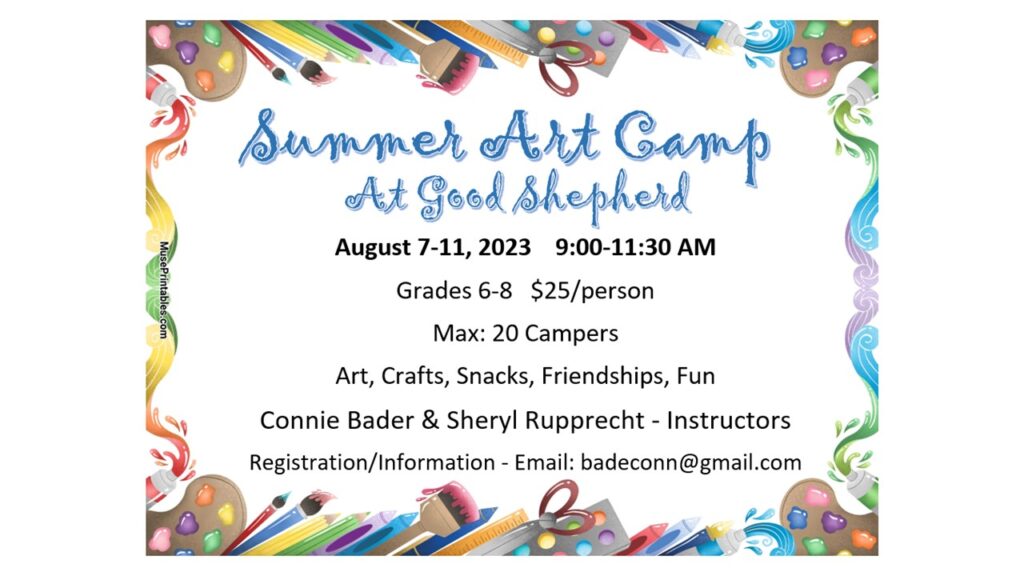 Summer Art Camp poster
