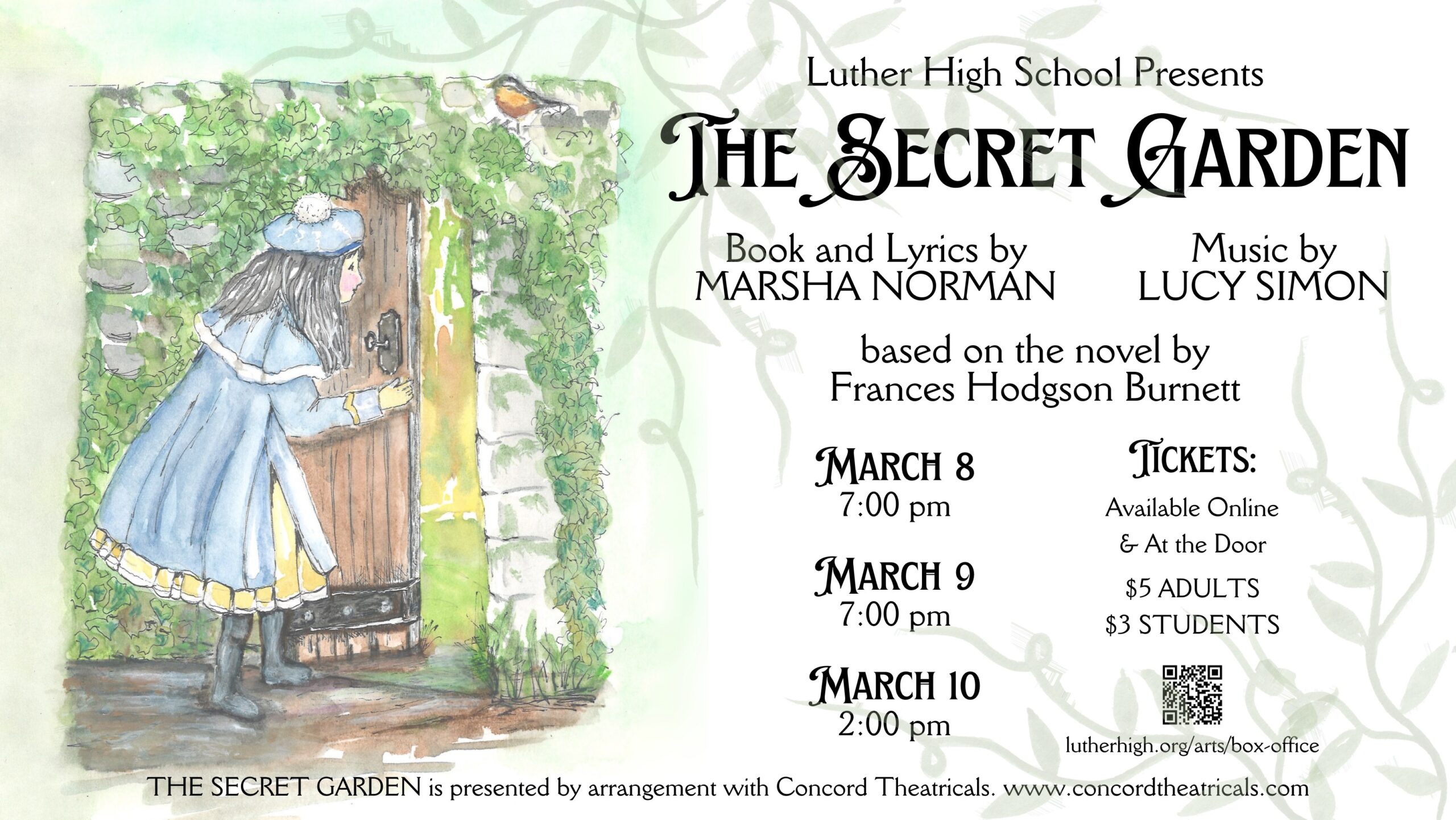 Luther High School’s Spring Musical, The Secret Garden