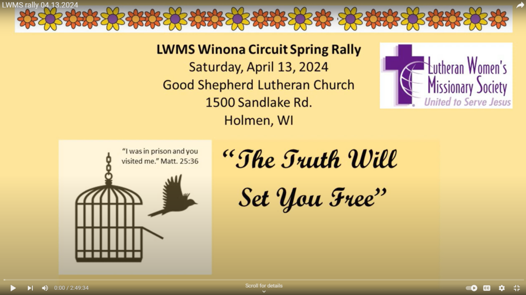 Screenshot of video for LWMS Rally