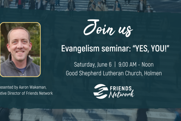 evangelism workshop announcement - Aaron Wakeman headshot